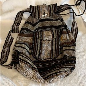 Mexican blanket backpack